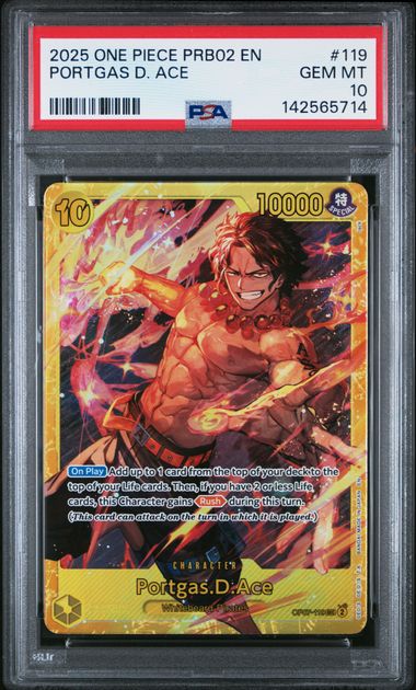 One Piece PRB02 Portgas D. ACE GEM MT 10