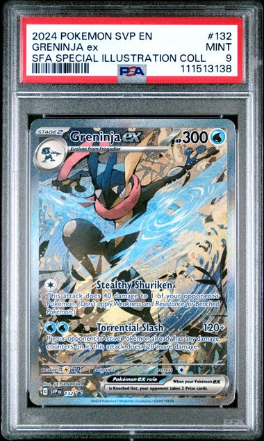 Kingdra Ex 131/Greninja Ex 132 Pokémon S&V Promo Sequential pair MINT PSA9