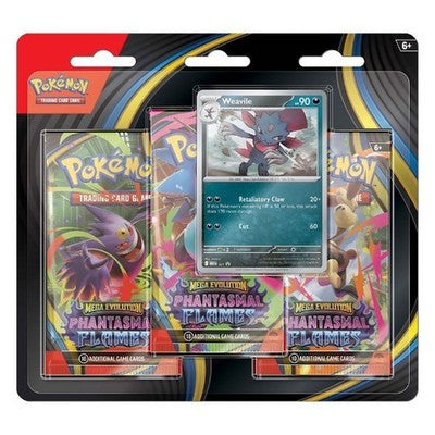 Pokémon TCG: Mega Evolution Phantasmal Flames 3-Pack Blister (Random)